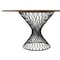 Armen Living Cirque 54" Round Walnut Wood and Metal Pedestal Dining Table LCCQDIWA - alternate 5